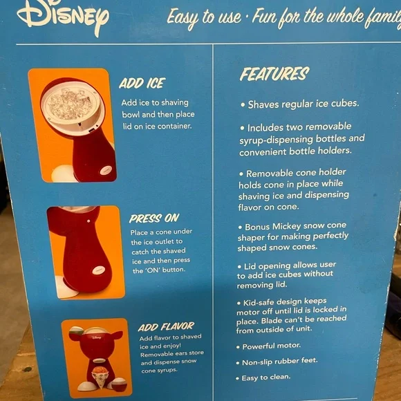 Disney Red and White Ice Shaver - Picture 3 of 5